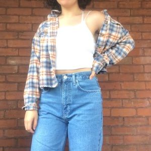 AE cropped button up shirt